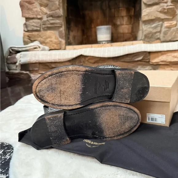 Zadig & Voltaire Black Studded Ankle Boots - Picture 7 of 9